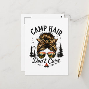 Postal Pelo de campamento no importa Moño desordenado div