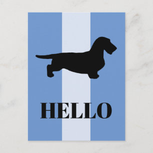 Postal Pelo duro de Dachshund - Silhouette 1