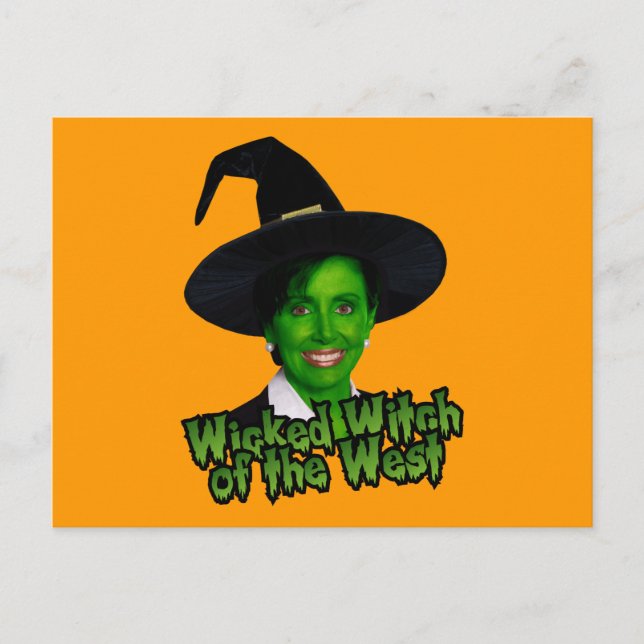 Postal Pelosi Witch of West (Anverso)