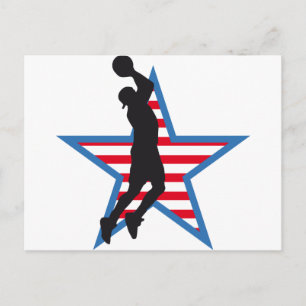 Postal pelota de baloncesto
