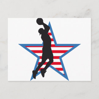Postal pelota de baloncesto