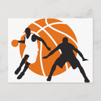 Postal pelota de baloncesto
