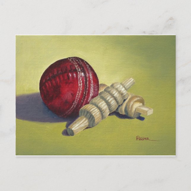 Postal Pelota de cricket y velas (Anverso)