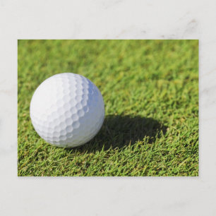 Postal Pelota De Golf En Campo De Grasa Verde - Personali