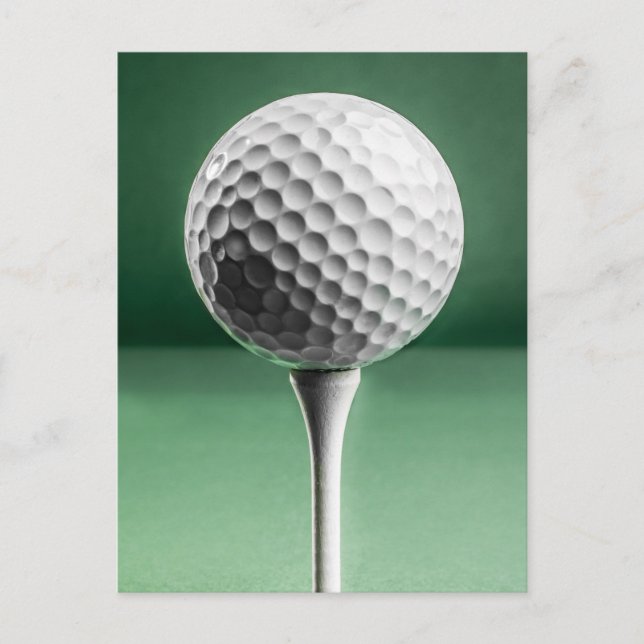 Postal Pelota de golf en Tee (Anverso)
