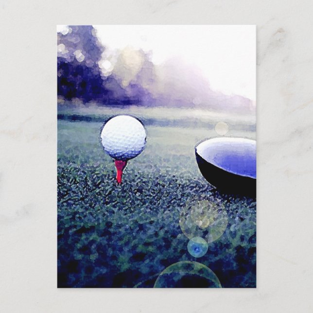 Postal Pelota de golf y bote (Anverso)