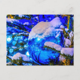Postal Pelota de Navidades azules, Nieve