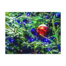 Pelota de Navidades rojos, árbol de prurito verde