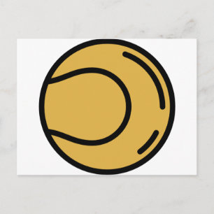 Postal pelota de tenis