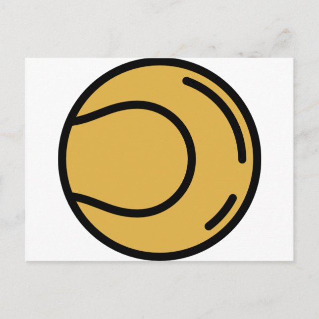 Postal pelota de tenis (Anverso)