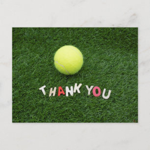 Postal Pelota de tenis Gracias