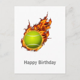 Postal Pelota de tenis personalizada en un regalo sobre e