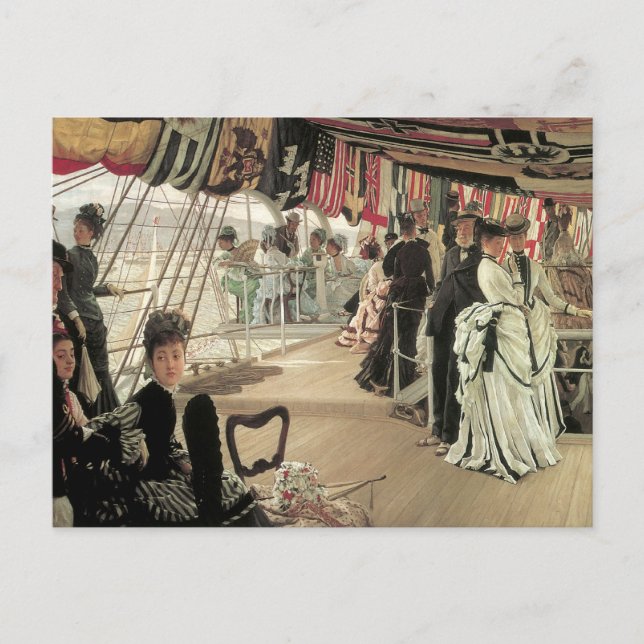 Postal Pelota en el portapapeles de James Tissot, arte vi (Anverso)