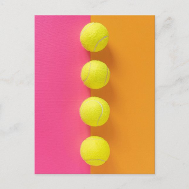 Postal Pelotas de tenis (Anverso)