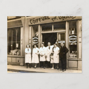 Postal Peluquería, 1930