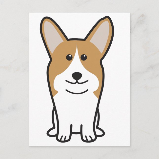 Postal Pembroke Welsh Corgi Dog Personalizado (Anverso)