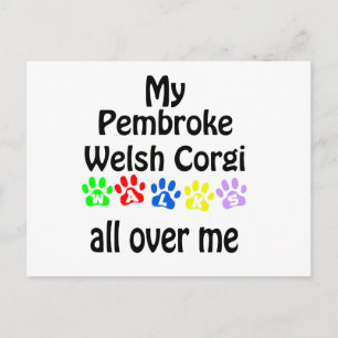 Postal Pembroke Welsh Corgi Walks Design