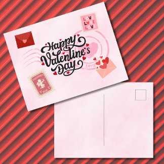 Postal Pen Pal Valentine's Day Postcard