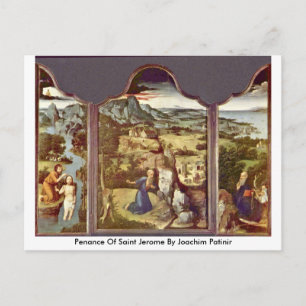 Postal Penancia De San Jerome Por Joachim Patinir