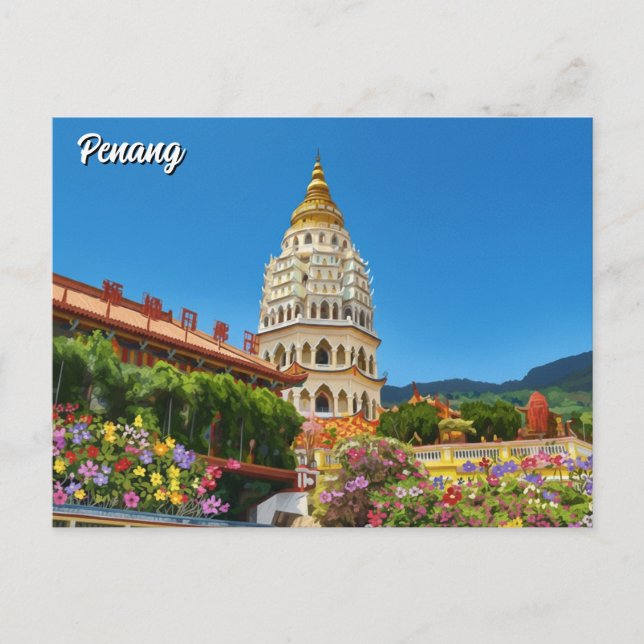 Postal Penang Malasia Georgetown Viajes (Anverso)