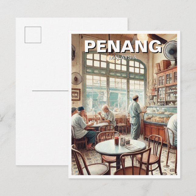 Postal Penang Malaysia Shophouse Kopitiam Travel (Anverso / Reverso)