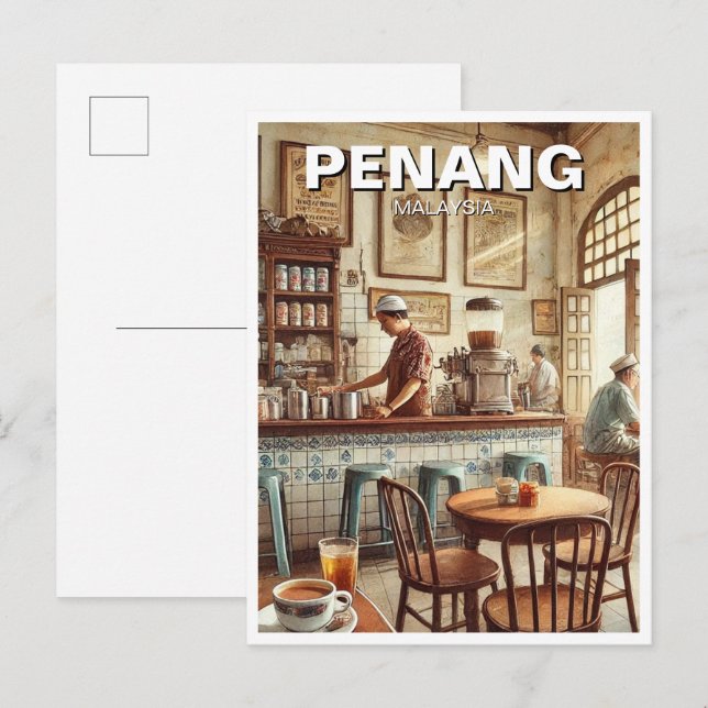 Postal Penang Malaysia Shophouse Kopitiam Travel (Anverso / Reverso)