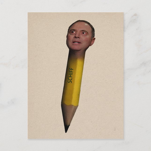 Postal Pencil Neck Adam Schiff (Anverso)