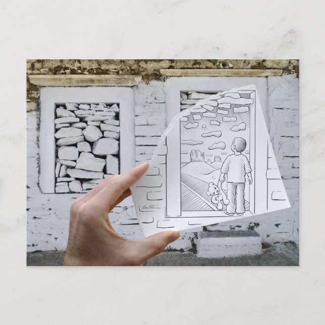 Postal Pencil Vs Camera - Child Dreaming (Anverso)