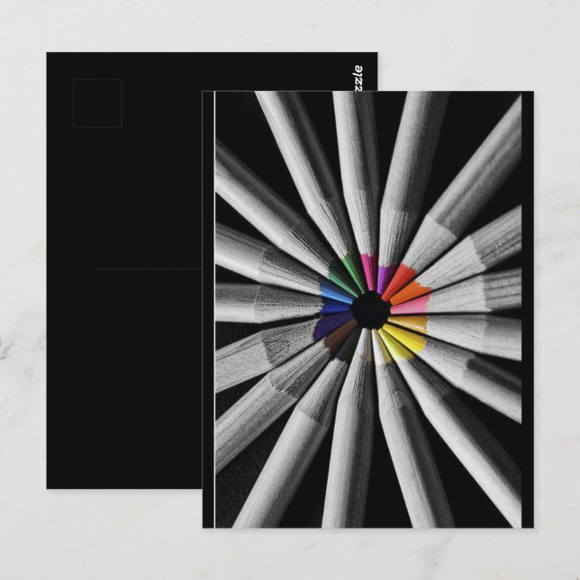 Postal Pencillos de espectro de colores (Anverso / Reverso)