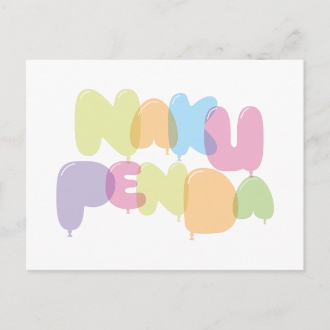 Postal Penda Naku - Te amo en swahili (Anverso)