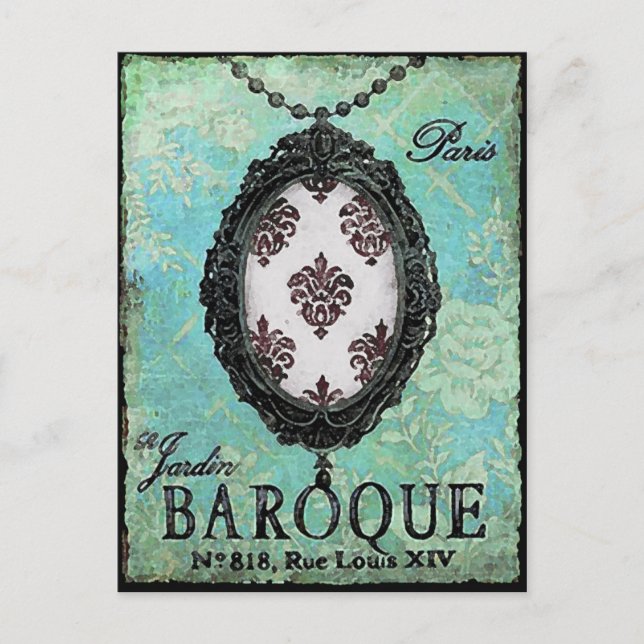 Postal Pendant barroco ~ Postcard (Anverso)