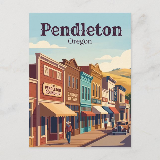 Postal Pendleton, Oregón (Anverso)