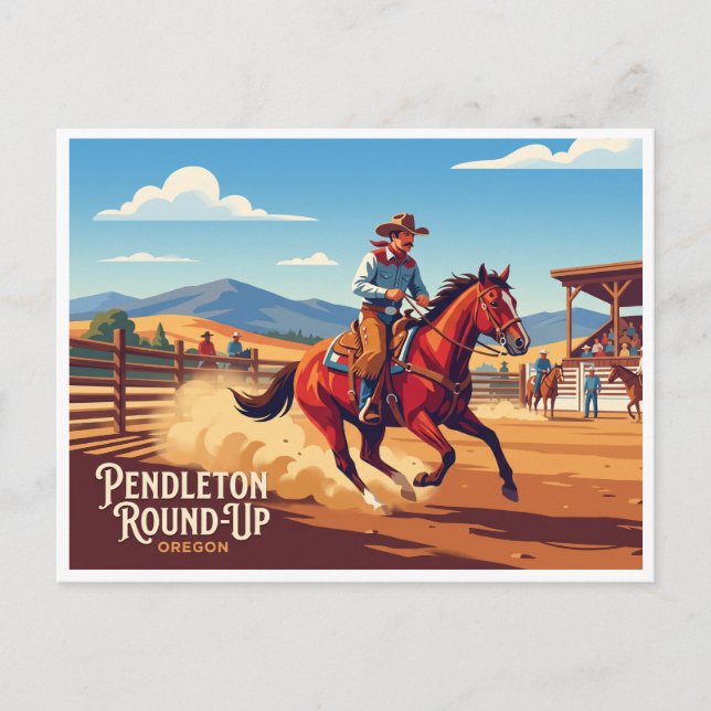 Postal Pendleton Round-Up Oregon (Anverso)