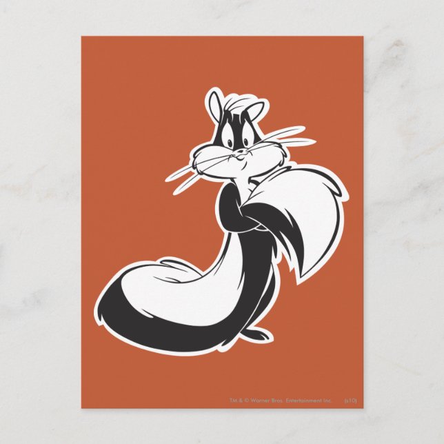 Postal Penélope Grabando cola (Anverso)