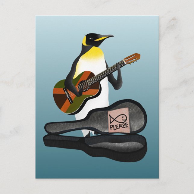 Postal Penguin Busking (Anverso)