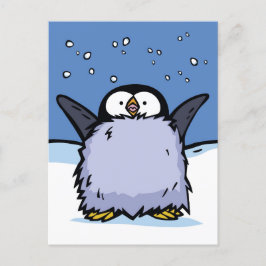 Postal Penguin Chick Happy Post Card