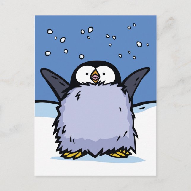 Postal Penguin Chick Happy Post Card (Anverso)