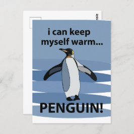 Postal Penguin Cute Animal Funny