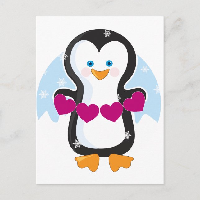 Postal Penguin Heart (Anverso)