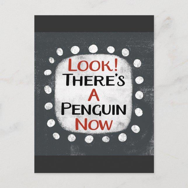 Postal Penguin Now Postcard (Anverso)