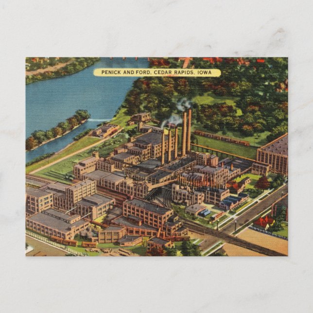 Postal Penick y Ford, Cedar Rapids, Iowa (Anverso)