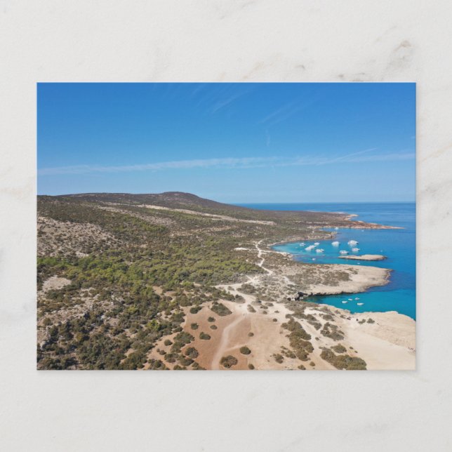 Postal Península de Akamas y Pafos Blue Lagoon, Chipre (Anverso)