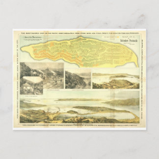 Postal Península de Belvedere, condado de Marin, aproxima