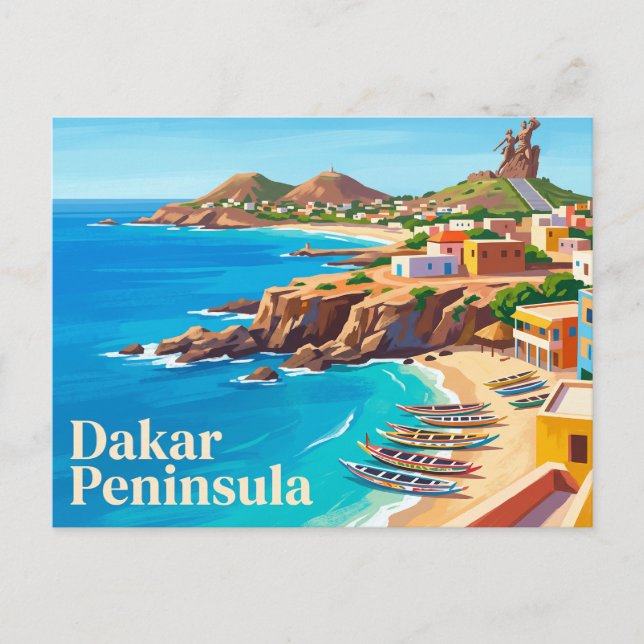 Postal Península de Dakar Senegal (Anverso)