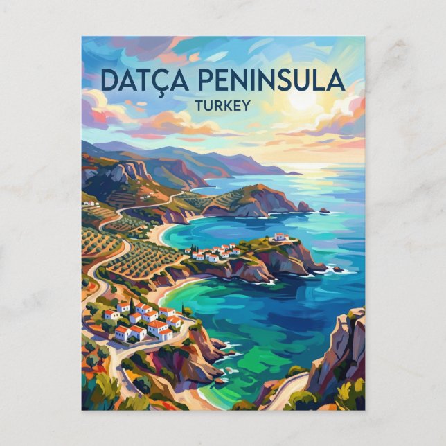 Postal Península de Datça Turquía (Anverso)