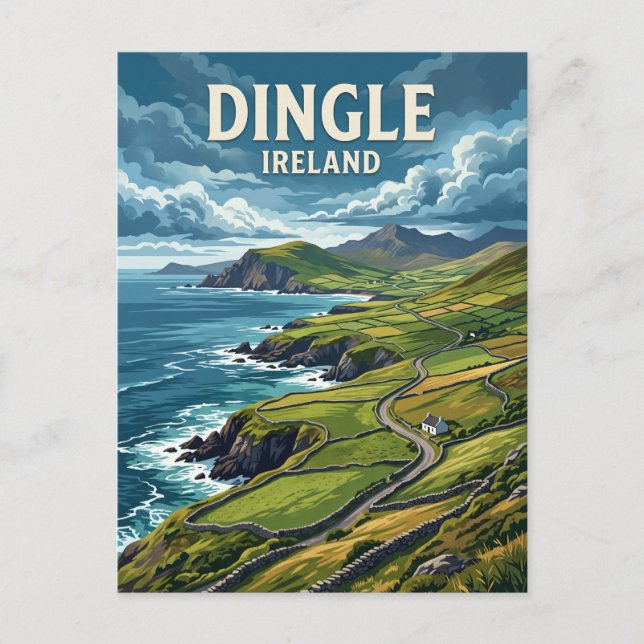 Postal Península de Dingle Irlanda (Anverso)