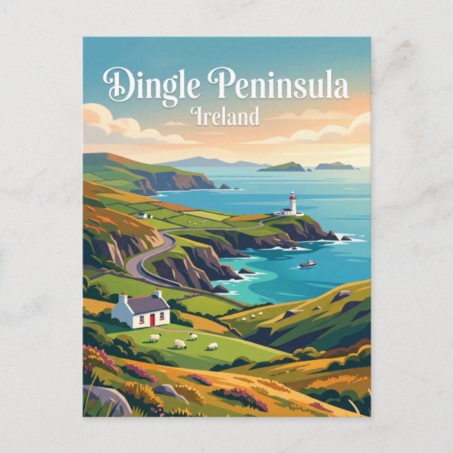 Postal Península de Dingle Irlanda (Anverso)