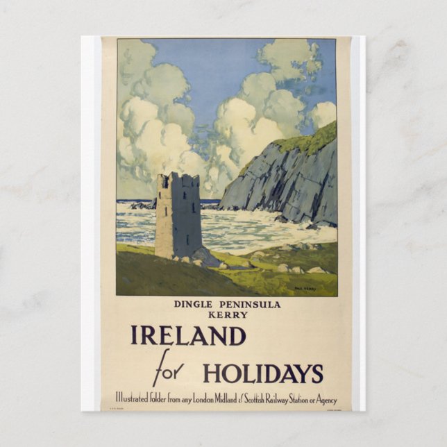 Postal Península de Dingle, Irlanda para vacaciones (Anverso)