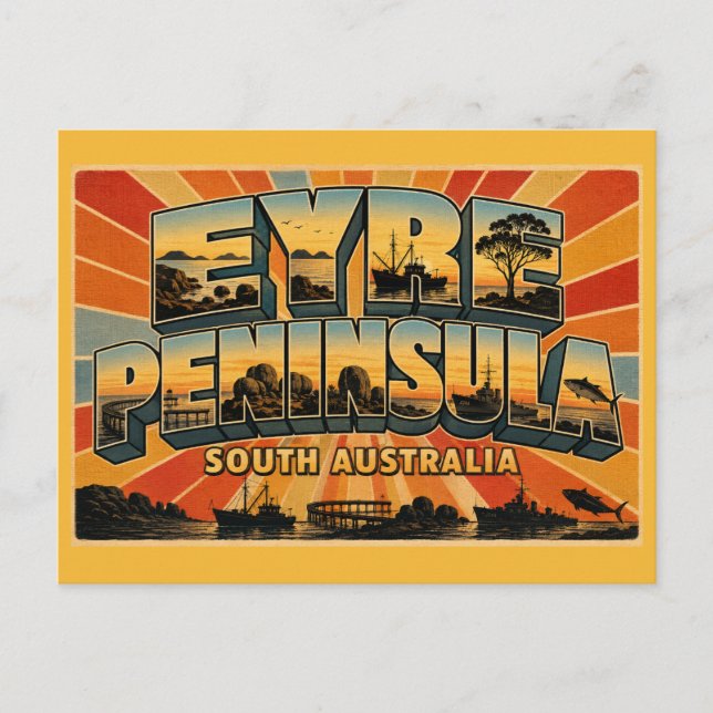 Postal Península de Eyre, Australia Meridional, Frontera  (Anverso)