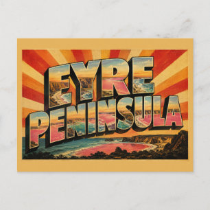 Postal Península de Eyre, costa sur de Australia, natural